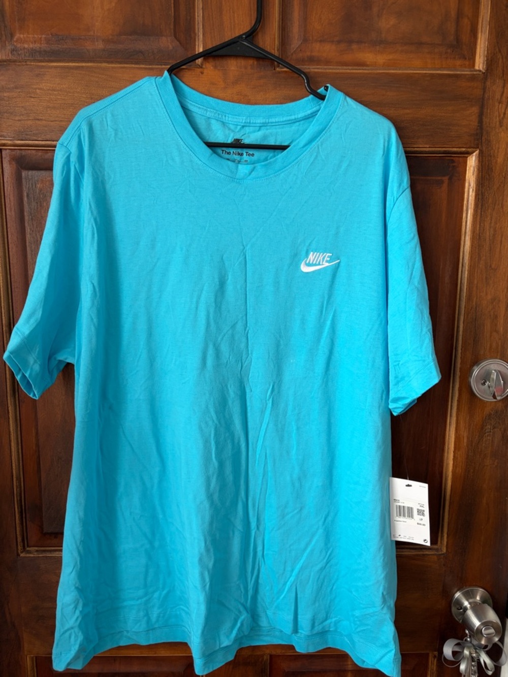 Nike Men’s Bright Turquoise Short Sleeve Logo Tee